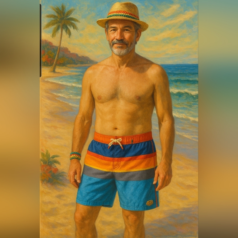 Garry Swim Trunks Color Block Recycled Mens Large